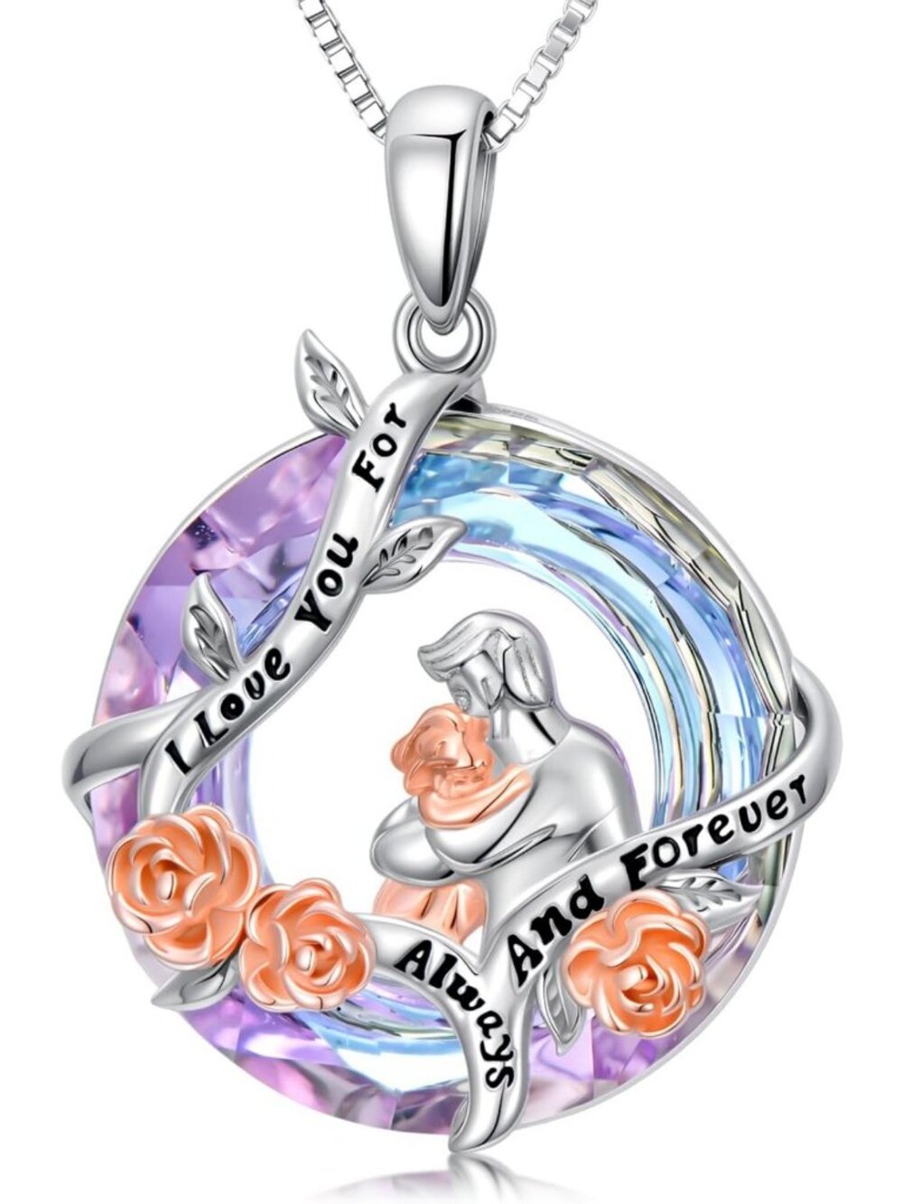 Sterling Silver Heart Pendant Necklace for Daughter - Love You Forever Gift